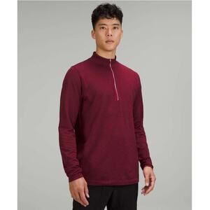 Lululemon Metal Vent Tech Midweight Half Zip Men's Pomegranate Red Merlot EUC XS